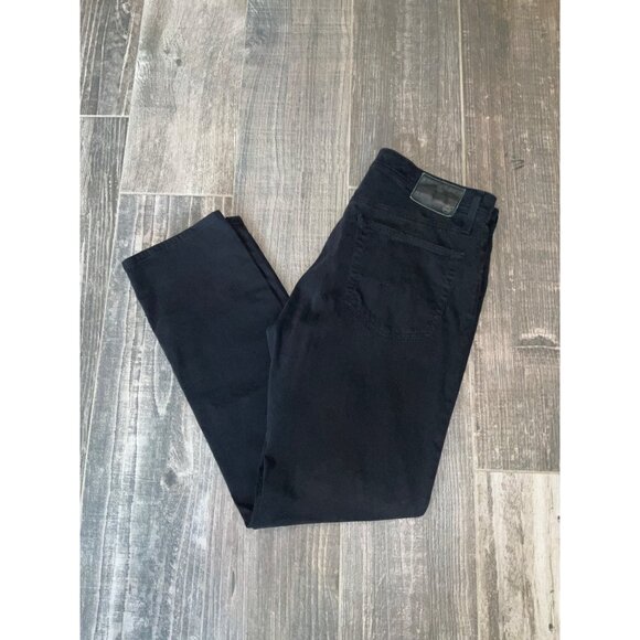 AG Adriano Goldschmied The Everett Slim Straight Jeans Mens 36x32 Black Cotton/E - Picture 1 of 5
